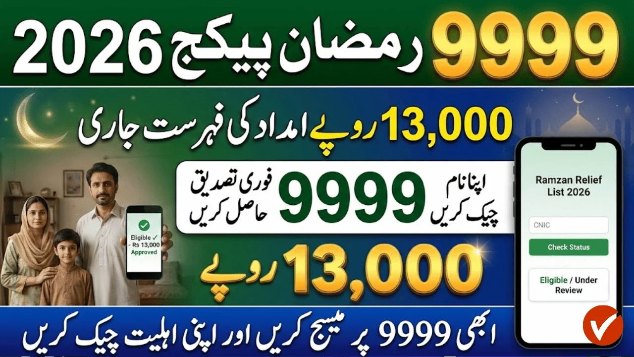 Check Your Name in 9999 PM Ramzan Package Rs 13,000 List 2026 – Complete CNIC Eligibility Guide