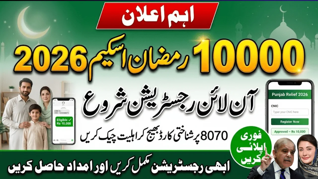 Maryam Nawaz 10000 Scheme Online Registration 2026 – Complete CNIC & 8070 Guide